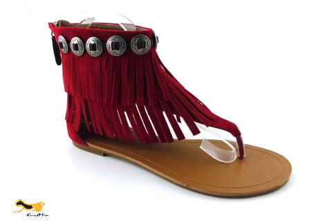 Tall Fringe Sandals