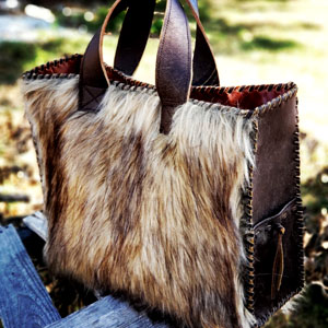 Faux Fur Box Tote