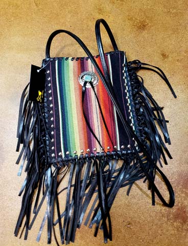 Serape Black Pouch Bag